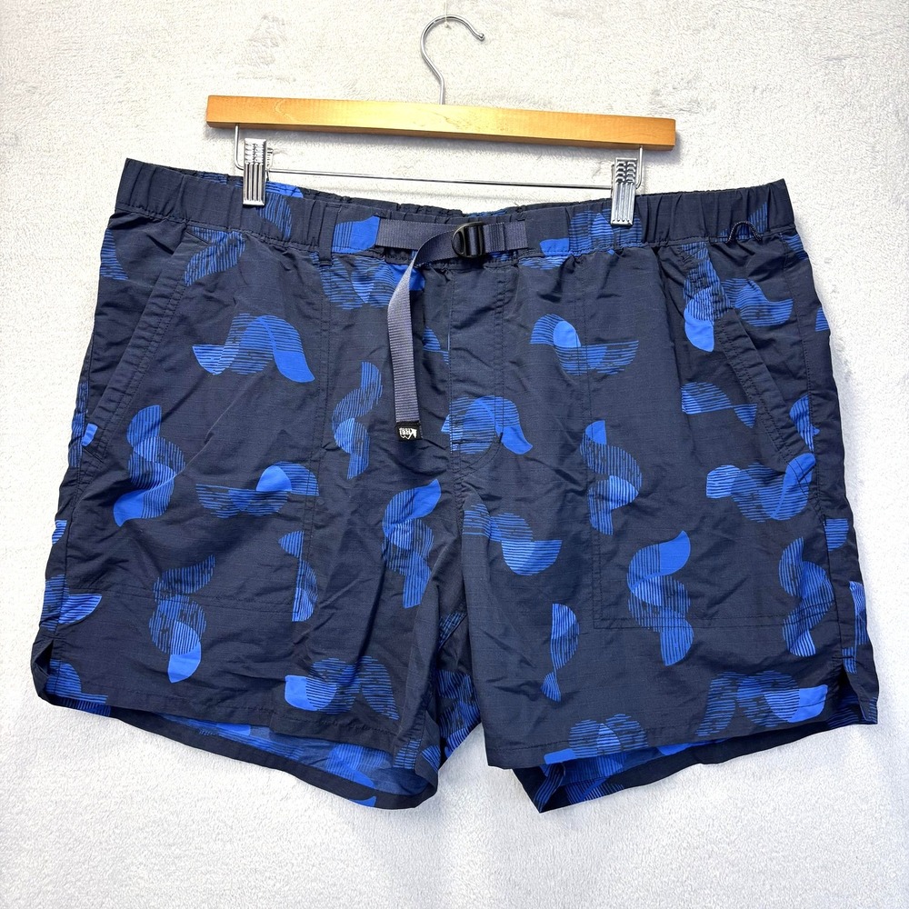 REI Co-op Ripstop Amphibian Shorts Mens XL Blue Belted Beach Outdoors Quick Dry